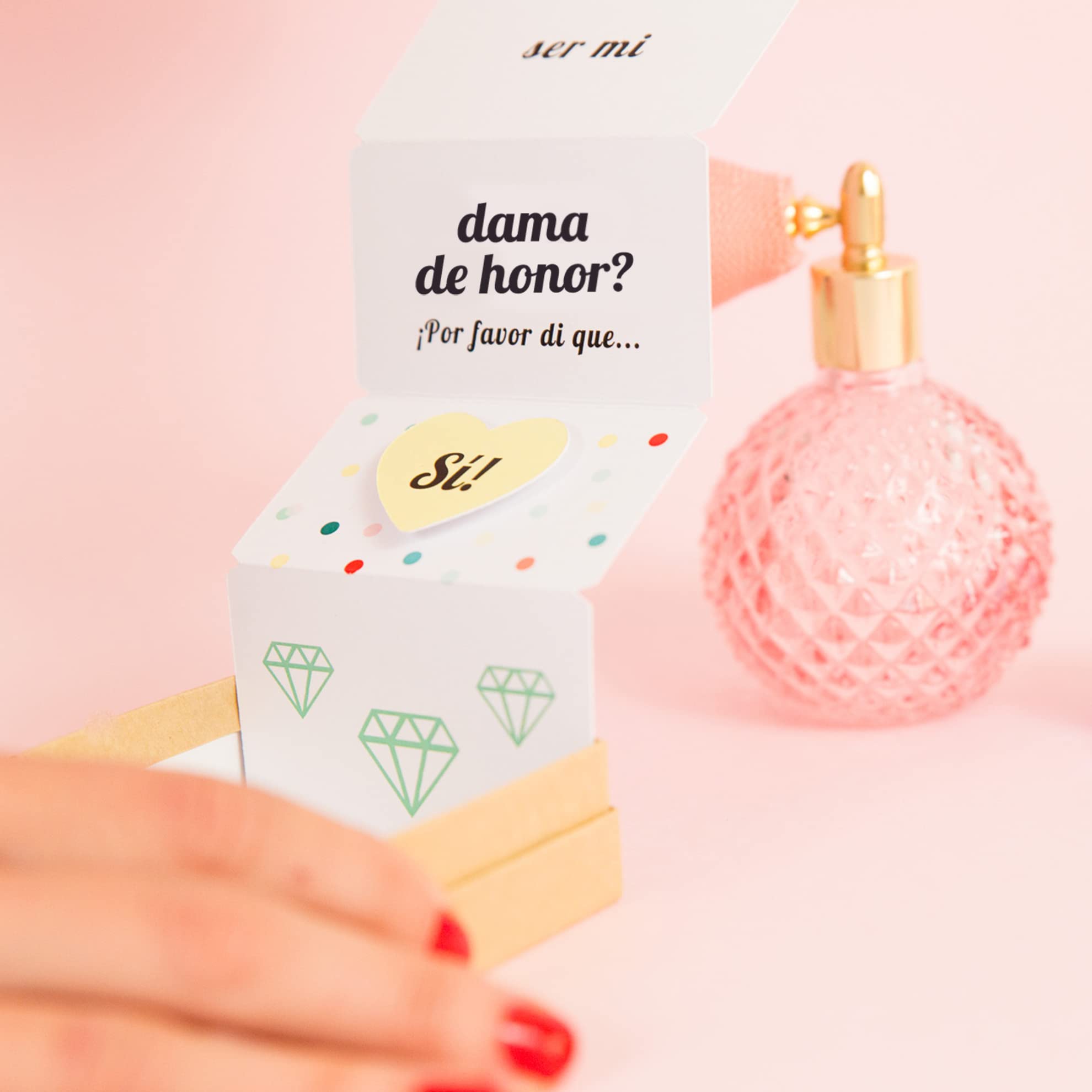 Wild Confetti Regalo Dama de Honor boda Tarjeta Quieres ser mi dama de honor Petición regalo dama de honor boda (DAMA DE HONOR)