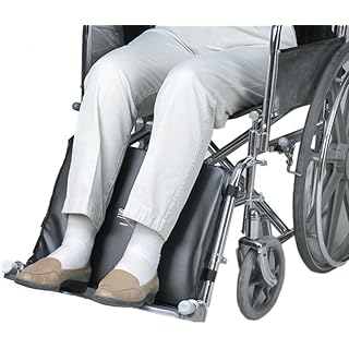 AliMed SkiL-Care Wheelchair Leg Rest Support — Pad for Elevating Footrest-Black 18 x 13 x 1-1/2 inch