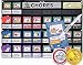 NEATLINGS Chore System - Chore Chart for Kids | 80+ Chores for Toddlers to Teens | Customize for 1-3 Kids | Size 25”x18” | Teal Household Chore Cards/Purple, Pink, Dark Blue Self-Care Chore Cards