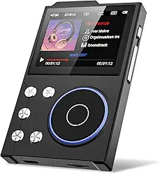 MP3 Player Bluetooth Portatil, HiFi Music Player, MP3 Mp4 Player, Music Player com Audio Digital de Alta Definição TFT sem Perdas, Suporta Cartões de Memória de até 256 GB, Preto