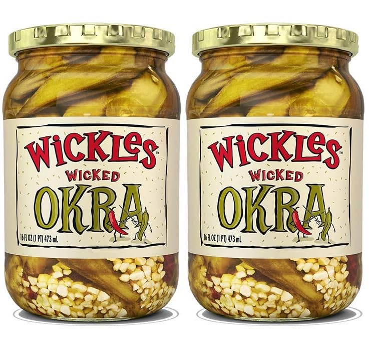 Sims Foods, Wickles Wicked Okra, 16 OZ (Pack of 2)