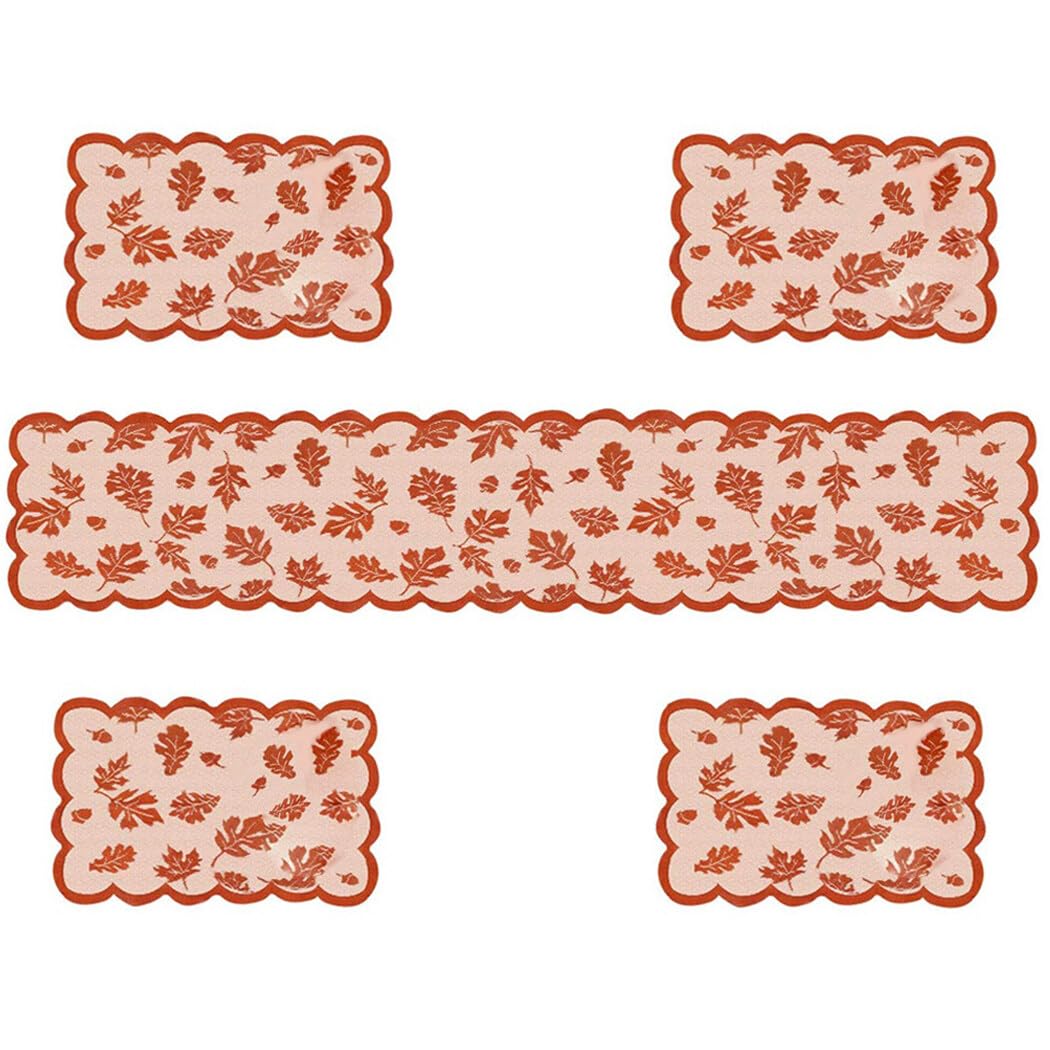 Nappe rectangulaire en dentelle érable résistante et chic pour fête