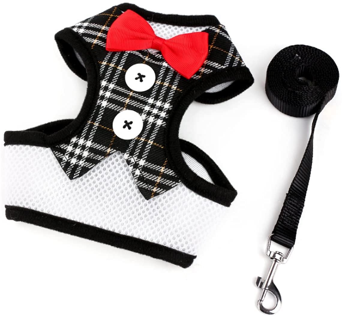 Pets Empire Dog Tuxedo Outfit Dog Harness with Leash Adjustable Dog Harness Dog Suit with Bowtie Christmas Halloween Outfit for Dog Design-1 (Large) (B091N3LPCW) Amazon Price History, Amazon Price Tracker