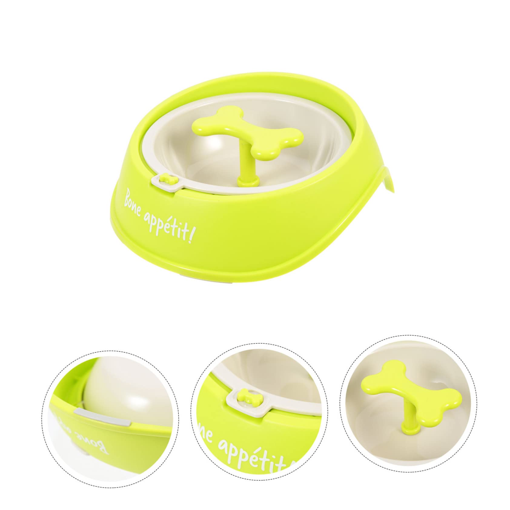 WOONEKY Comedero Antideslizante para Mascotas Comedero Lento para Perros y Gatos Previene El Vomito y Ayuda La Digestión para Alimentos Secos y Húmedos
