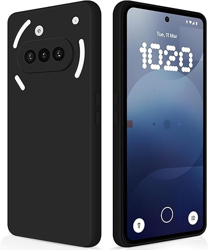 GiiYoon Funda de silicona compatible con Nothing Phone 3a, funda de cuerpo completo de tacto sedoso y suave para teléfono con protección para la