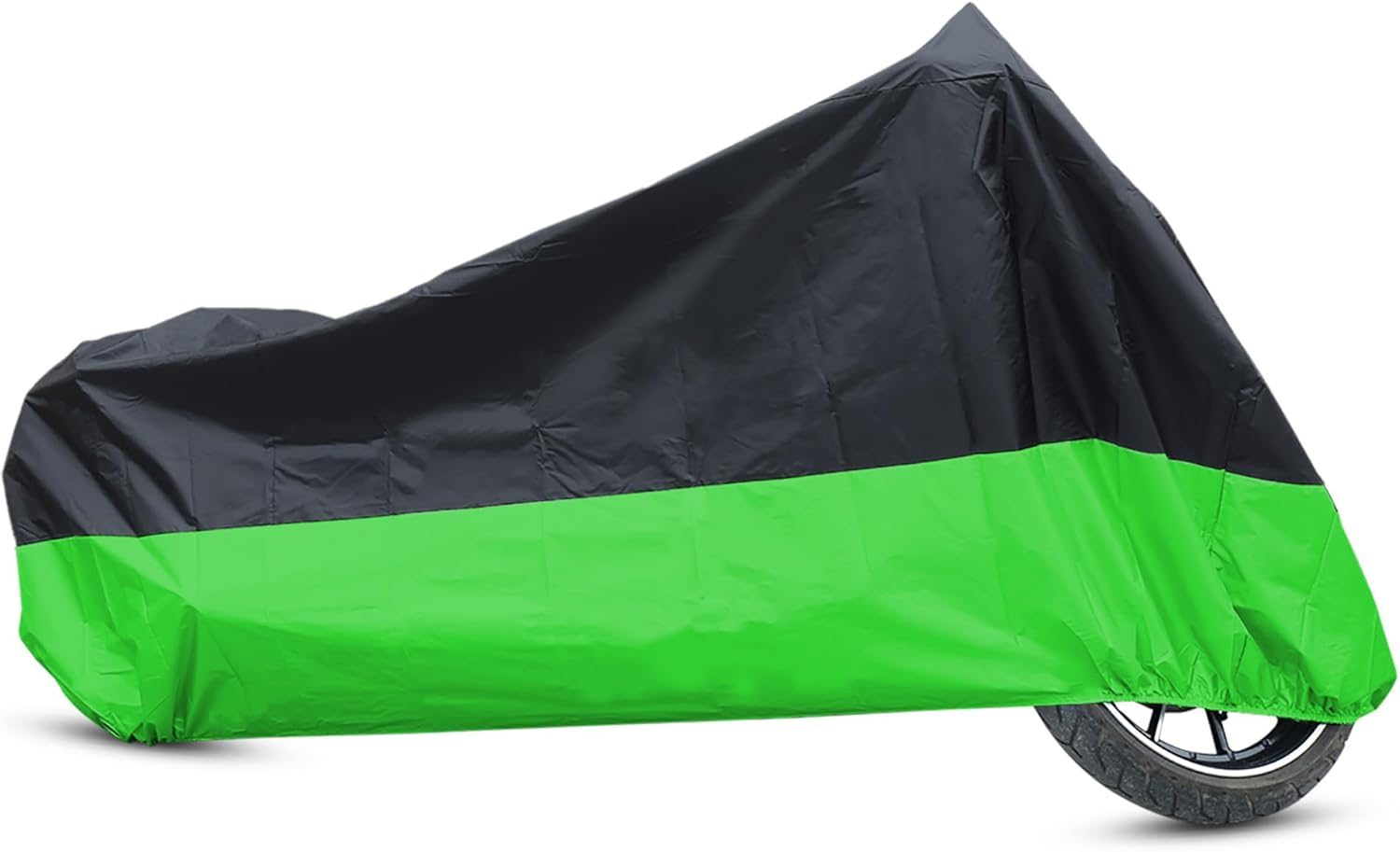 uxcell L 190T Rain Dust Protector Black+Green Scooter Motorcycle Cover 86inch for Harley Davidson L Black Green