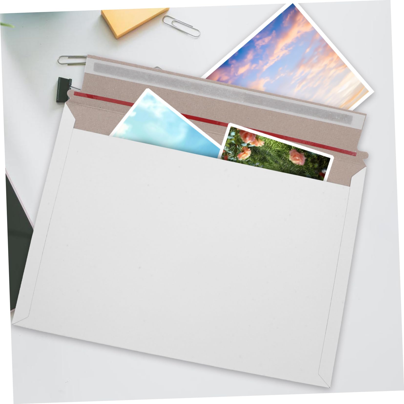 PLAFOPE 40pezzi Buste Autoadesive Rigide Per Spedizione Di Foto Buste Porta-documenti Multifunzionali Sacchetti Portadocumenti Per Ufficio e Scuola