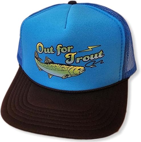 Miniatura 16 de ThatsRad Out for Trout Snapback Sombrero Pesca Pescador Trucker Garage 80's Pinstripe Ninfa Capitán Mack,Americanfly,Falsa,Boston,Clase de 82,Clase