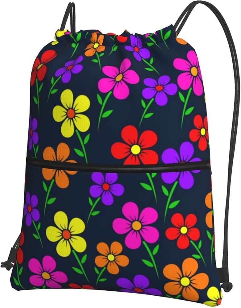 Amazon.co.jp: [YCLNFC] カラフル 花 花柄 ナップサック サックパック