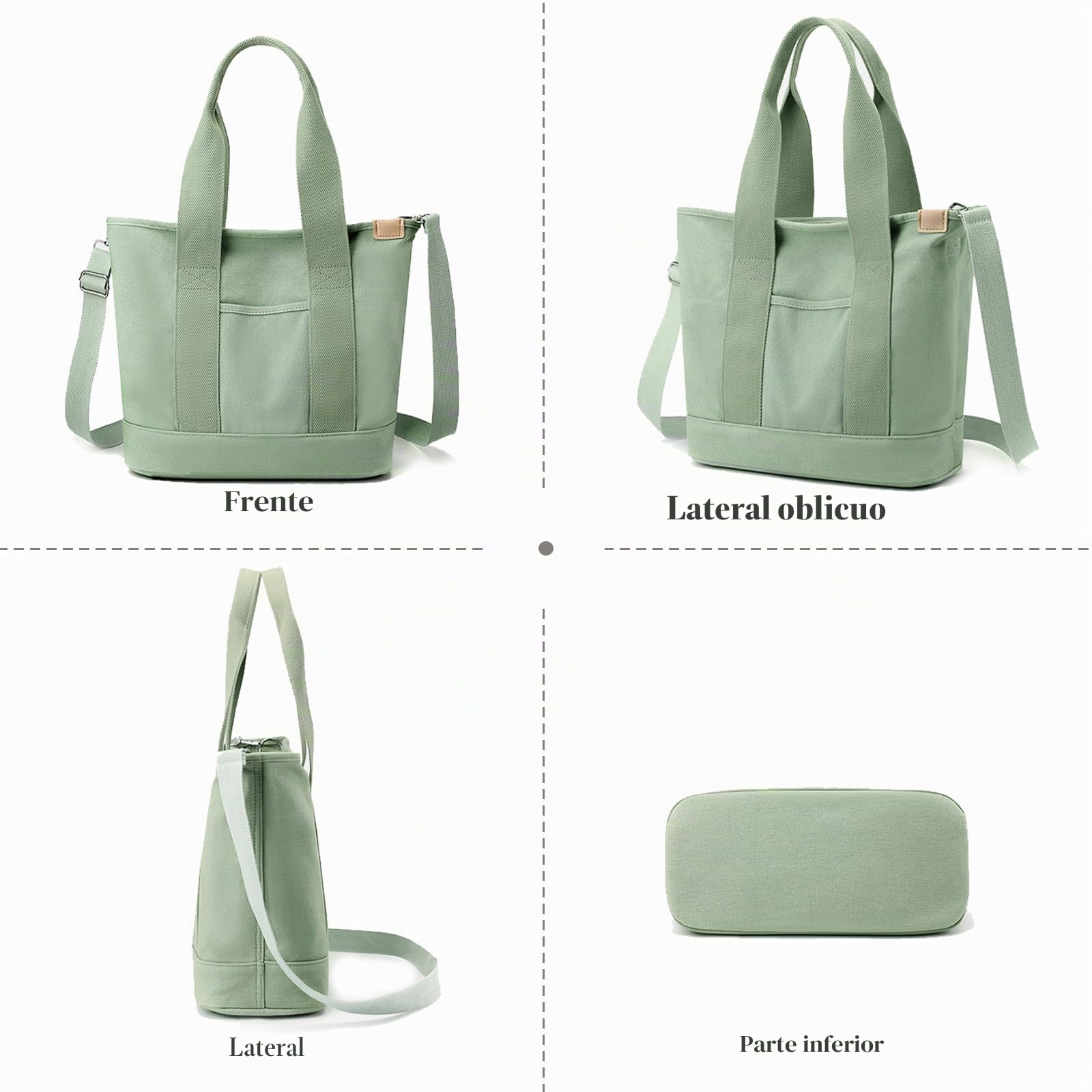 CORIOS Bolso Bandolera de Lona para Mujer Gran Capacidad Bolso de Mano Bolsa Shopper Ligero Bolso de Hombro Bolsa de Ociopara Multifuncional Bolso Tote para Citas Trabajo Viajes Compras Azul Oscuro