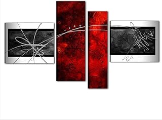 QUADRI MODERNI ASTRATTI MATERICI CON RILIEVO OLIO SU TELA DIPINTI A MANO ROSSO GRIGIO DELINDA