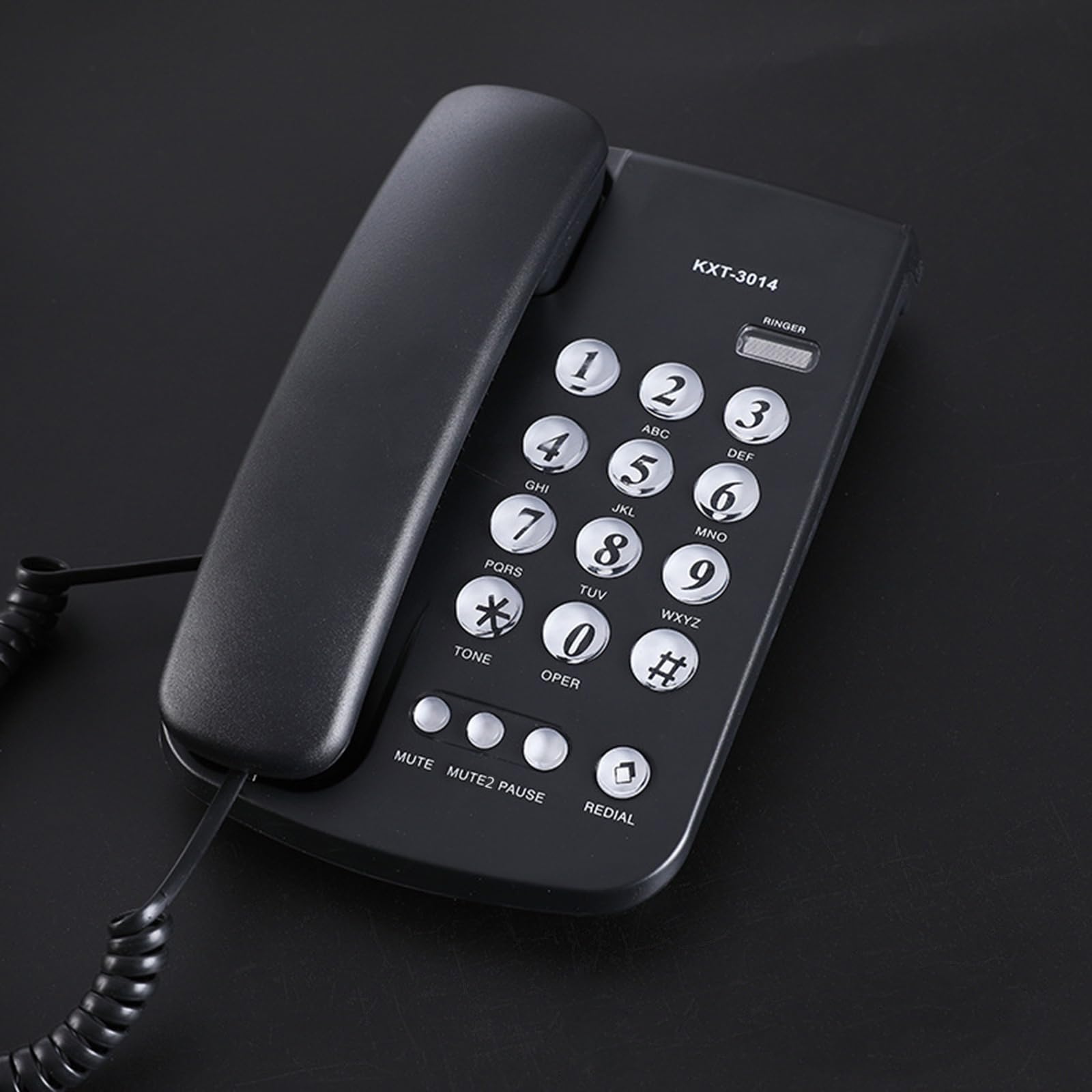Telefono con filo Desktop House Phone Emegency Telefono Anziani Big Button Telefono integrato per Home Office Telefono con filo Pulsanti grandi Telefono da ufficio Telefono di casa Telefono di
