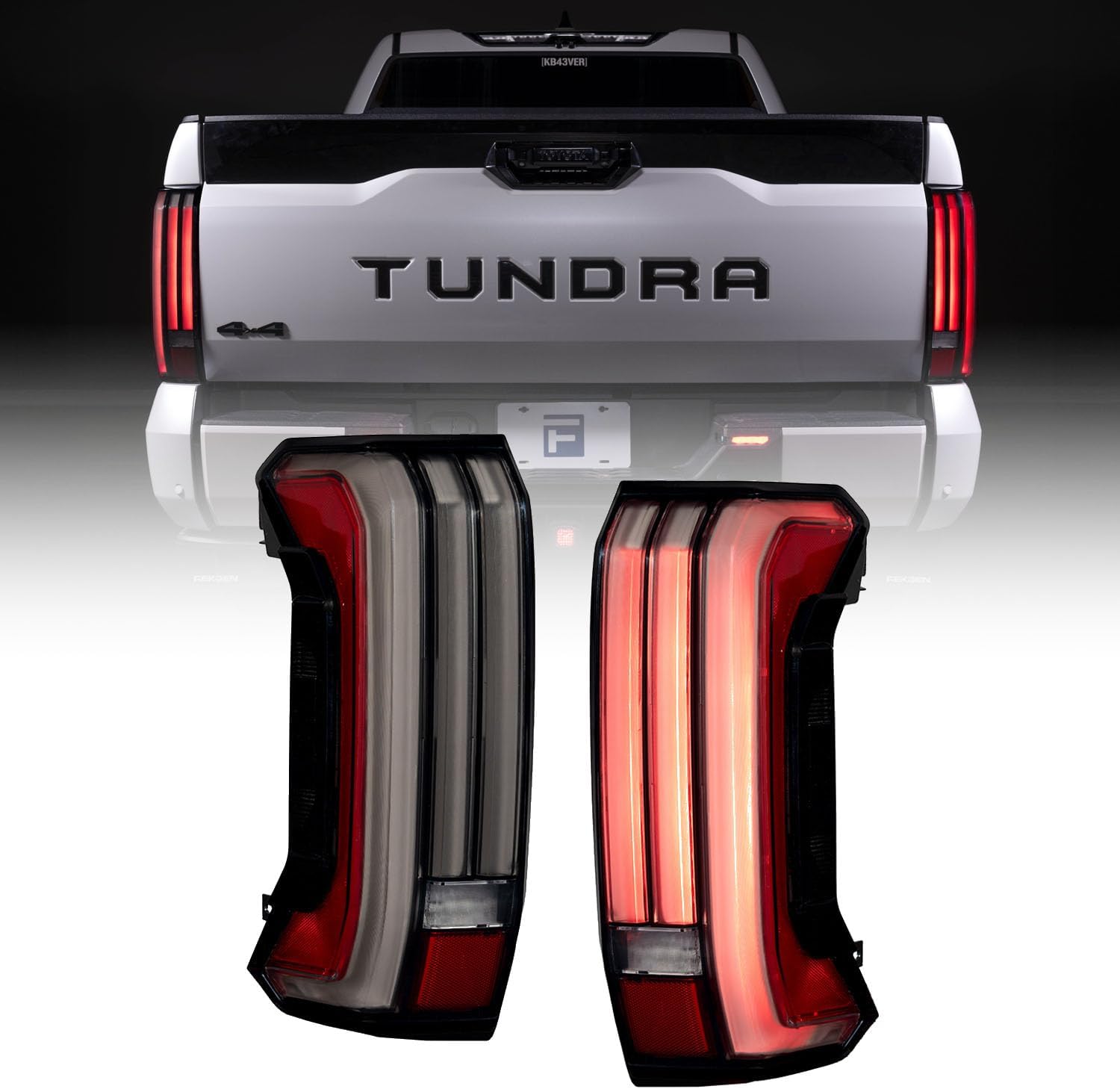 Form Lighting Sequential LED Tail Lights compatible with Toyota Tundra 2022-2025, Red