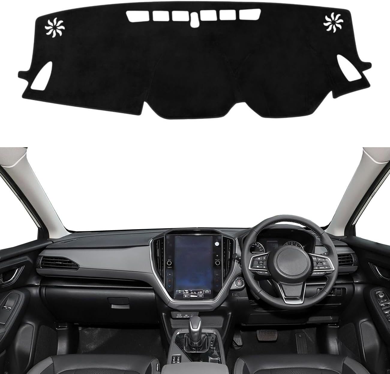 Dashboard Cover Mat Fit for Subaru Crosstrek 2024 2025,Dash Cover Pad,Custom Polyester/Non-Slip/Blue Edge