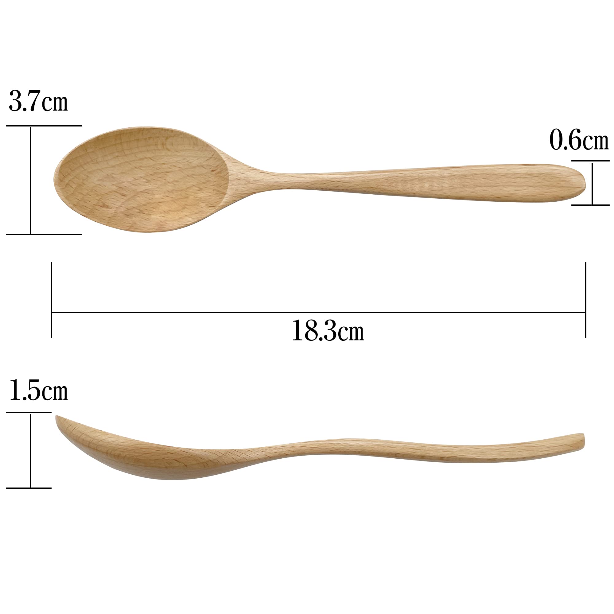 Beech Wood Curry Spoons – Set of 2