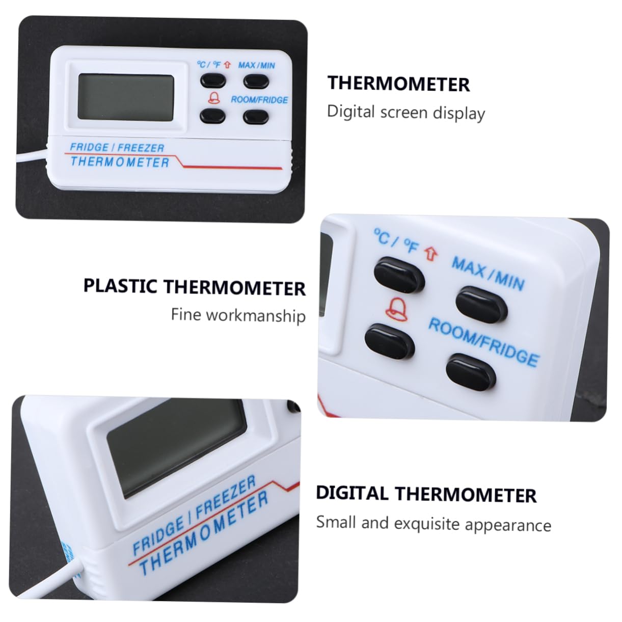 DECHOUS Termometro Digitale Con Allarme Di Alta E Bassa Temperatura Per Interni Ed Esterni Da 3 Pezzi