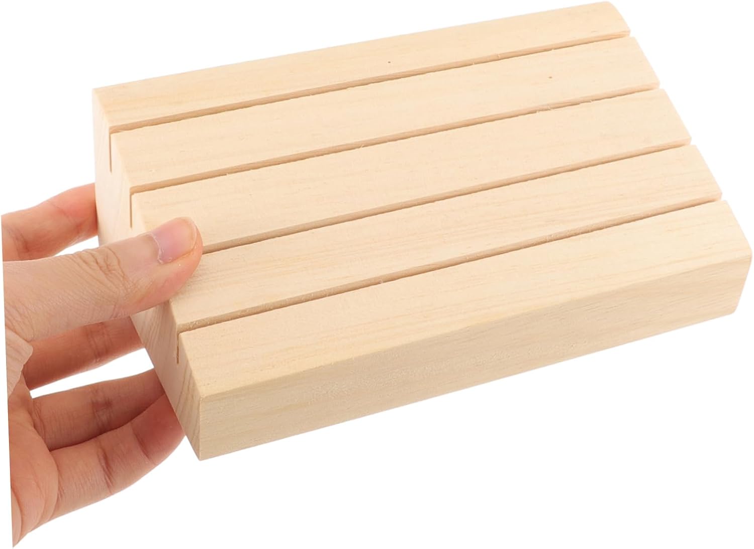 MAGICLULU Wooden Playing Card Holder Rack Slots for Easy Visibility for Card Games Like Bridge Pinochle More Ergonomic Design to Reduce Hand Fatigue