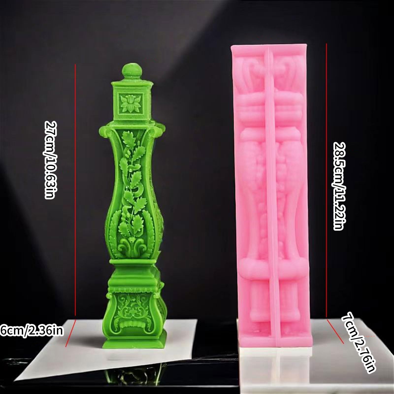 Colonna romana candela stampo in silicone ornamento europeo profumo fatto a mano candela gesso stampo regalo di Natale decorazioni per la casa