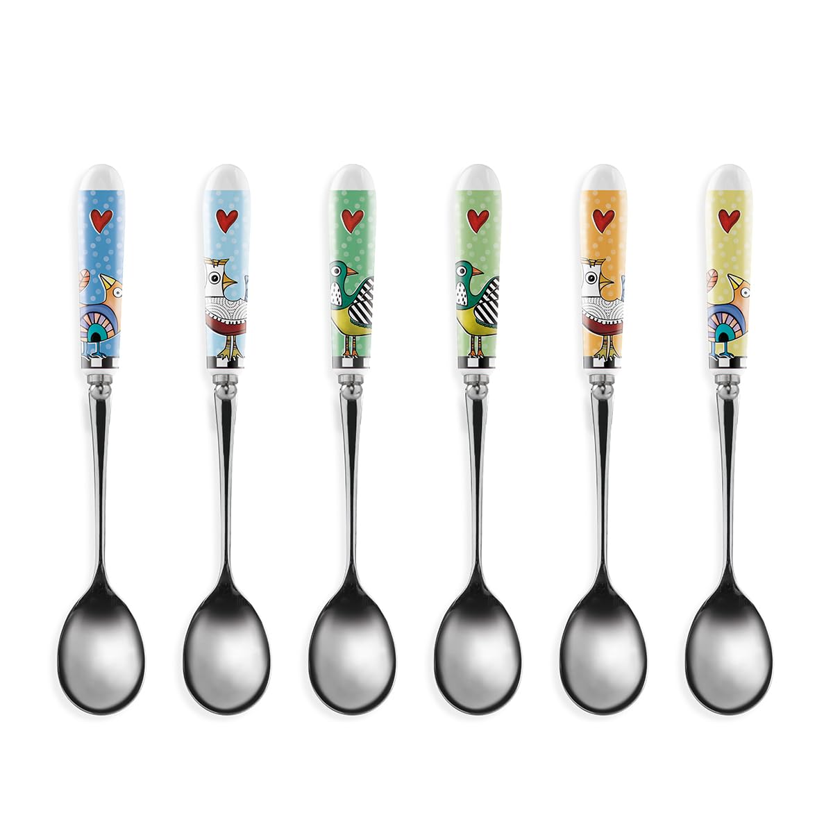 Egan Cocoricó - Set di 6 cucchiaini da tè