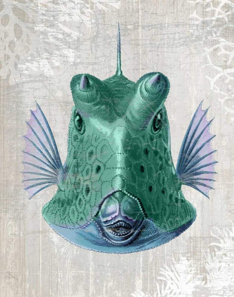 CANVAS-FRAMED-Cowfish-Whimsical-wall-decore-framed-Vertical-size_71_X_55cm