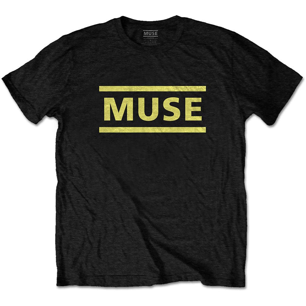 MUSE T Shirt Yellow Band Logo Official Mens Black XL
