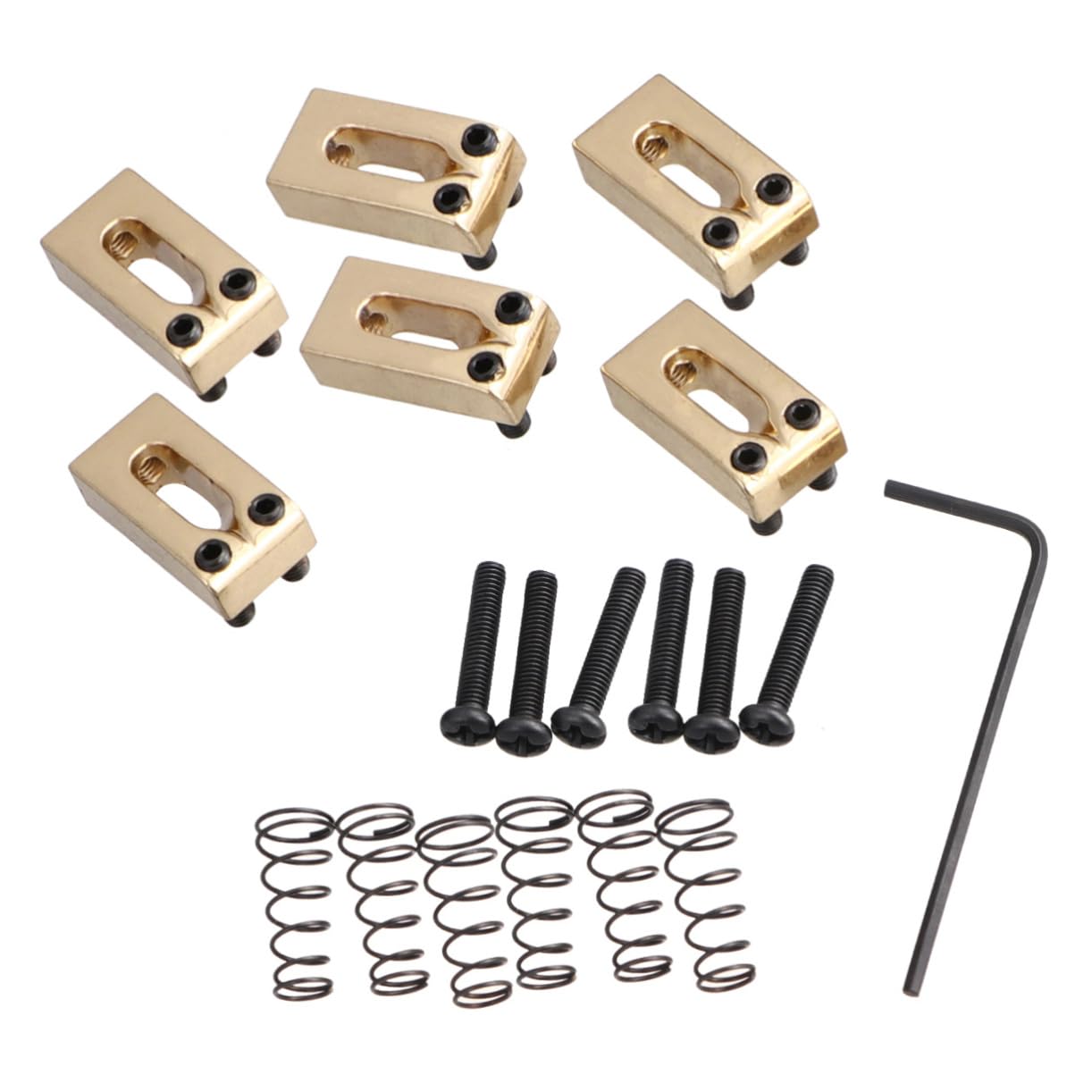 Abaodam 6 Pack Guitar Bridge Saddle Locking System Metal Guitarra Systerm Prevents String Breakage Perfect Tone