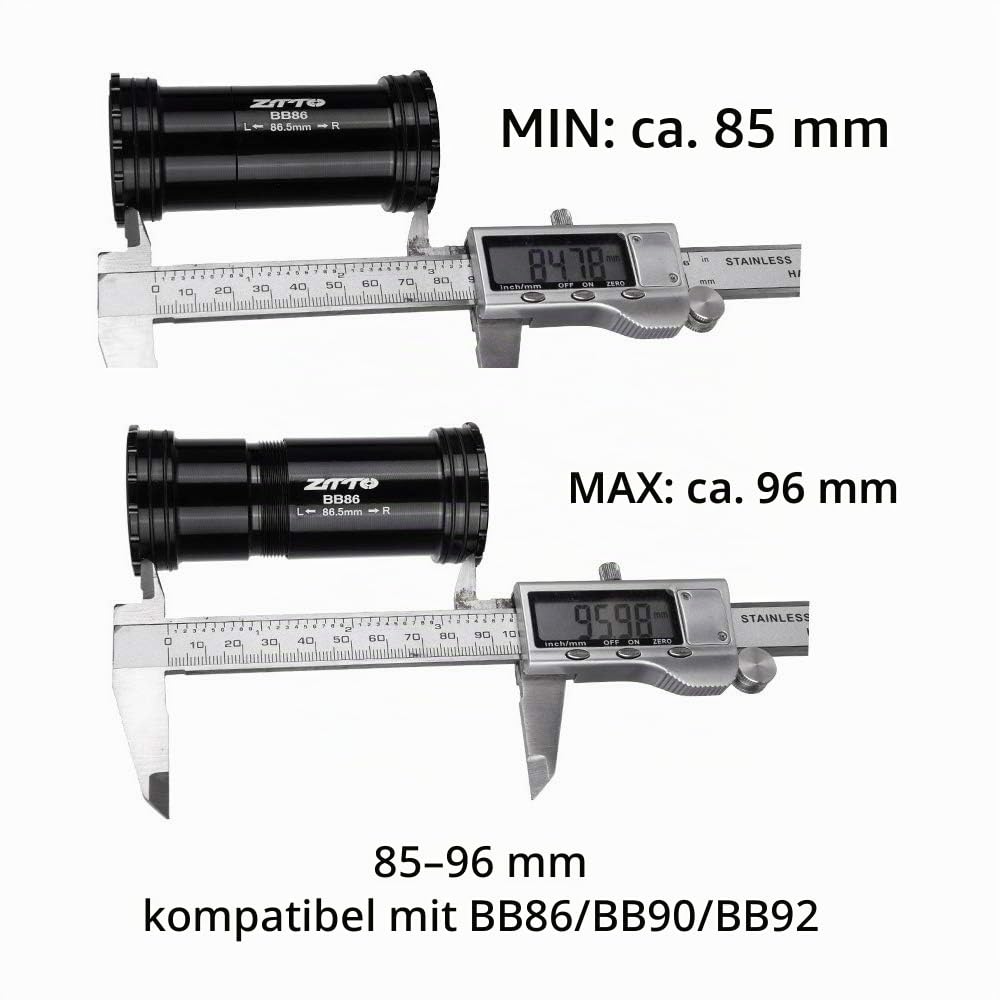 BB86 24 mm Press Fit Tretlager für Fahrrad, Gewindeschloss für BB86 BB90 BB92 Kurbelgarnitur für Rennrad für Mountainbike