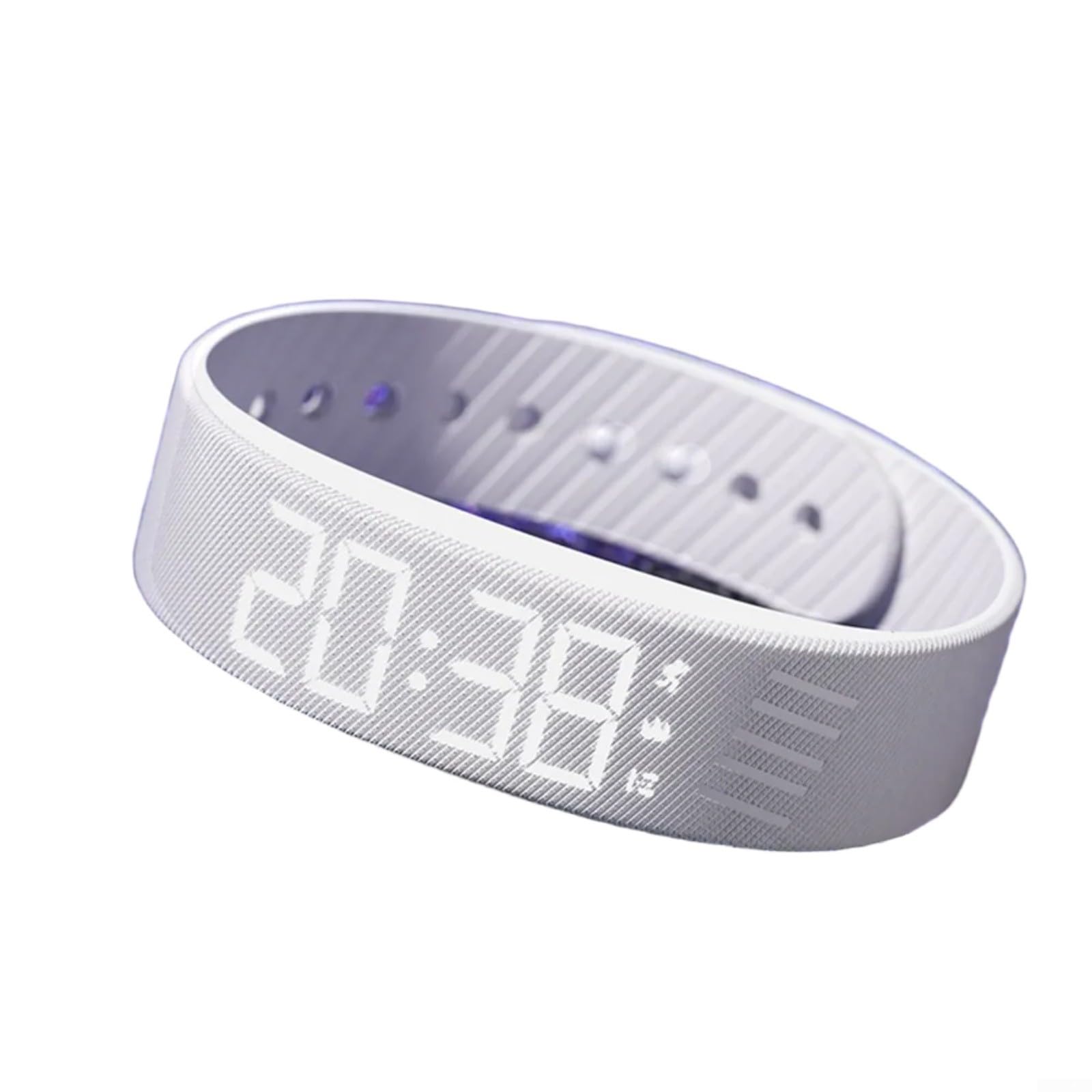 snowchecking Smart Waterproof Fitness Wristband Silent Vibration Alarm Watch With USB Charging Step Tracking Stopwatch And Sleep Monitor(White)