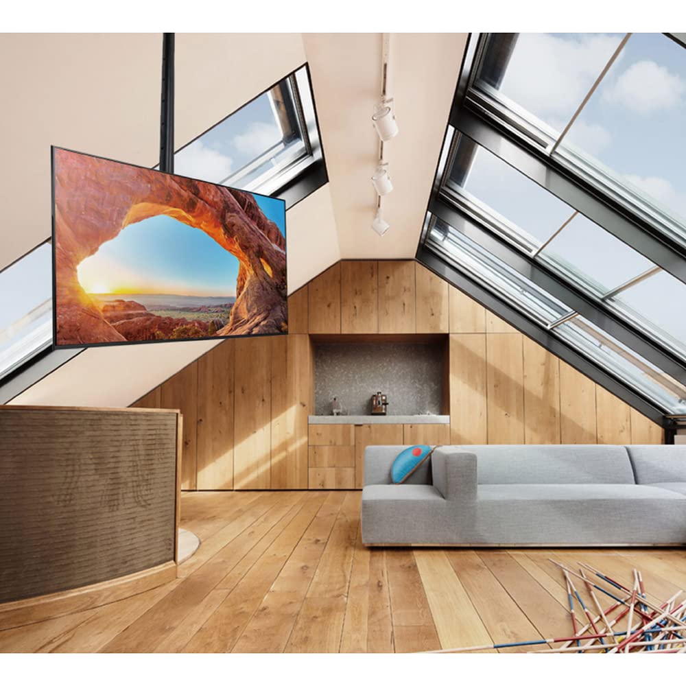 Maclean MC-943 Supporto universale a soffitto per TV OLED QLED LED LCD Plasma Girevole inclinabile regolabile in altezza 32-50" fino a 35kg Soffitti inclinati Ristoranti PUB (Per un televisore)