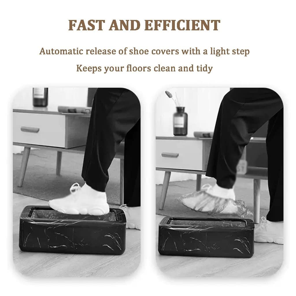 Schuhüberzugmaschine Heimmode Schuhhüllenspender, Einweg rutschfest Schuhüberzug Spender, Geeignet Für Werkstätten (75 Paar Überschuhe) (Color : Weiß, S : 41 * 22 * 13cm)