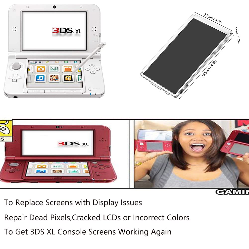 Diyeeni Parte Superior de Pantalla LCD Superior Juegos del Sistema 3DS XL: Buena Resistencia a Compresión, Alta Confiabilidad