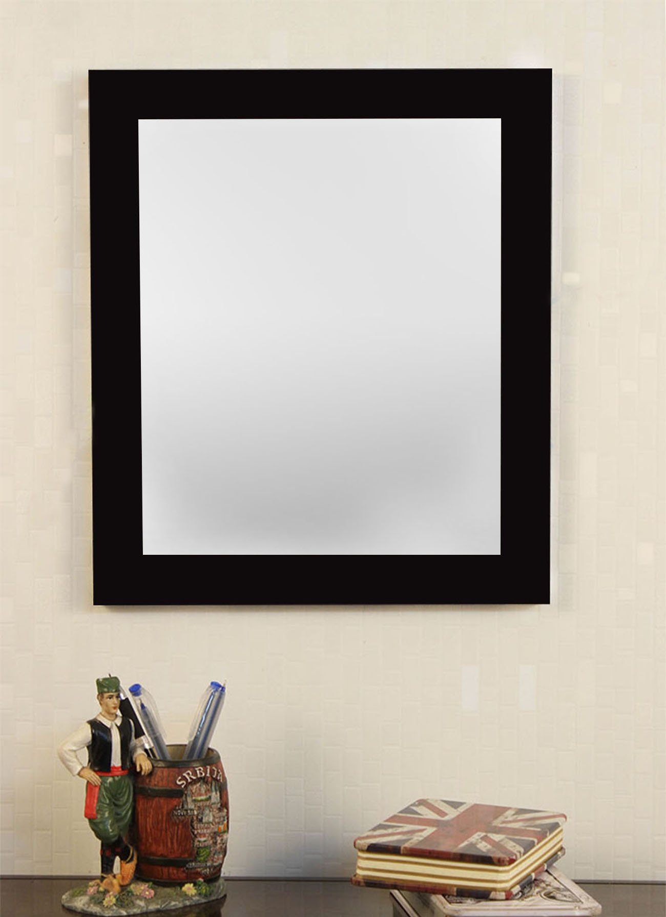 Art Street Bathroom Wall Mirror, Black Wall Mount Rectangular Makeup Mirror, Decorative Looking Glass with Frame for Home, Bathroom & Living Room (Size: Inner: 10x12 in, Outer: 12x14 Inch) (B07DWWT61F) Amazon Price History, Amazon Price Tracker