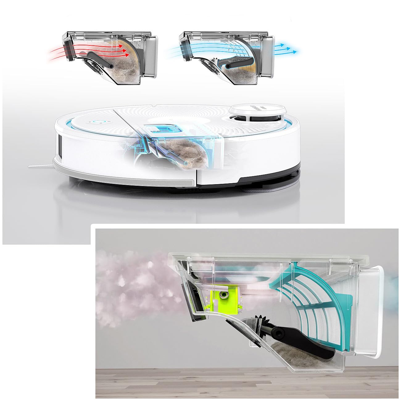 Saug Wischroboter: HOBOT LEGEE-Q10 Pro Multiroom-Wisch- & Saugroboter, Reinigungsstation (Hobot Legee D8, Wisch-Roboter, Laser)