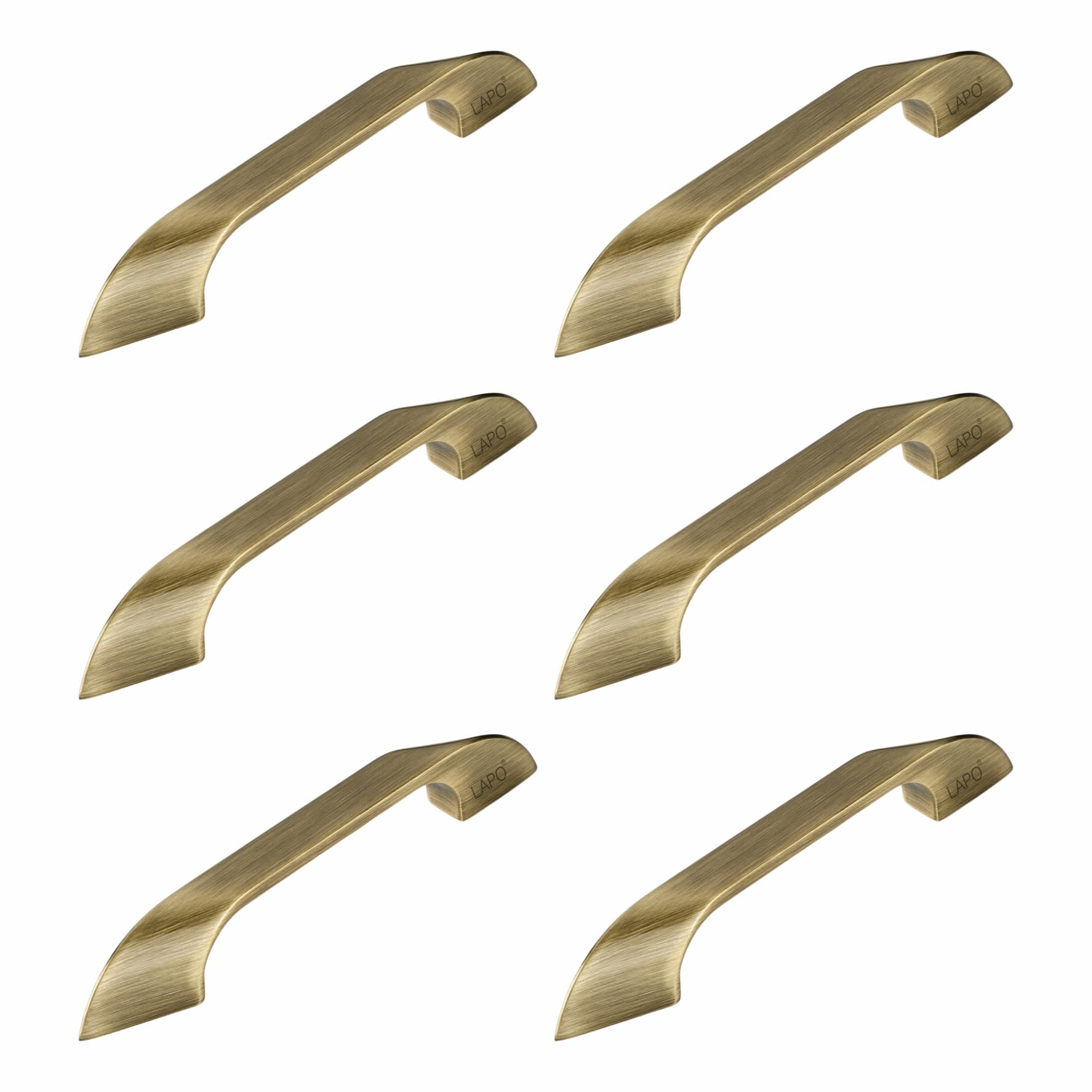 LAPO 4 Inch Cabinet Handles for Drawer Use, Kitchen & Wardrobe Fit, Scratch Free Surface, Easy Mount System, DIY Installation, 3 Years Warranty (96mm, PVD Gold Finish, Pack of 2) - Twist — Amazon image 16