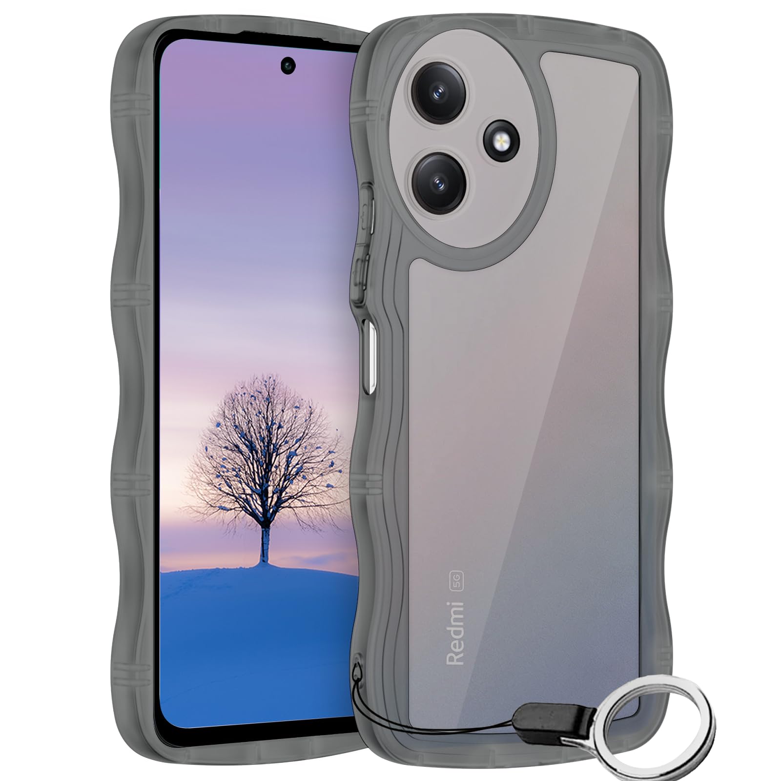 ブラック 本体 5G 12 Redmi 【中古品】Xiaomi クリアケース付き 透明PC 耐久性 レンズ保護 クリア ケース 5G 12 Redmi Xiaomi SinRenn] スマートフォン本体
