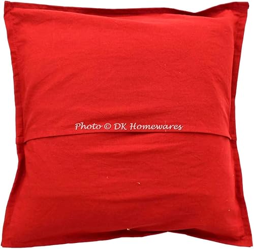 Funda de almohada decorativa bohemia para sofá, de 16 x 16 pulgadas, de algodón, con hilo dorado bordado de elefante indio, funda de cojín (tamaño -