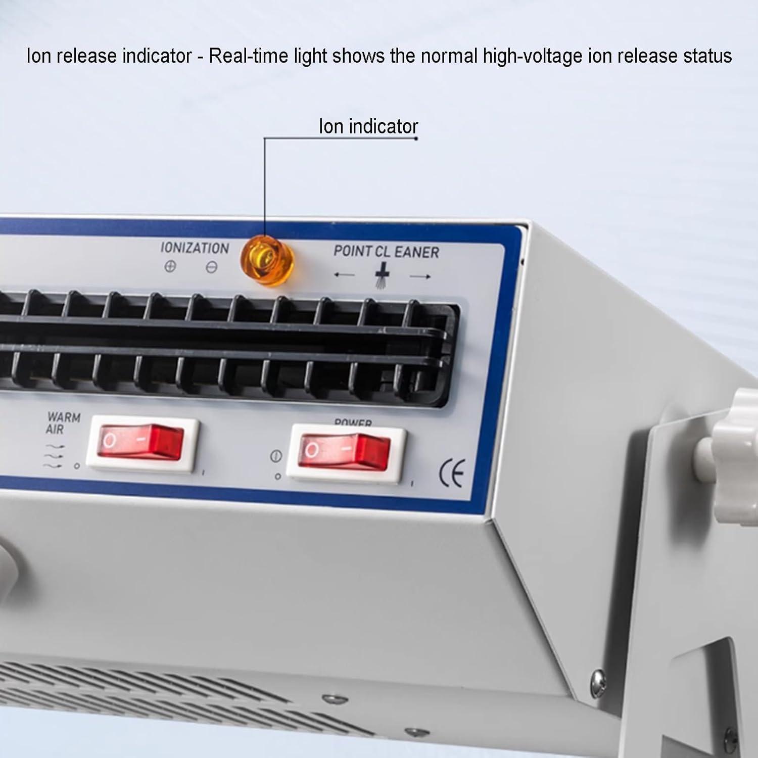 Soplador de Aire Ionizante Antiestático, Ventilador de Escritorio Eliminador de Electricidad Estática, Velocidad de Viento Ajustable, para Eliminación de Electricidad Estática y Polvo