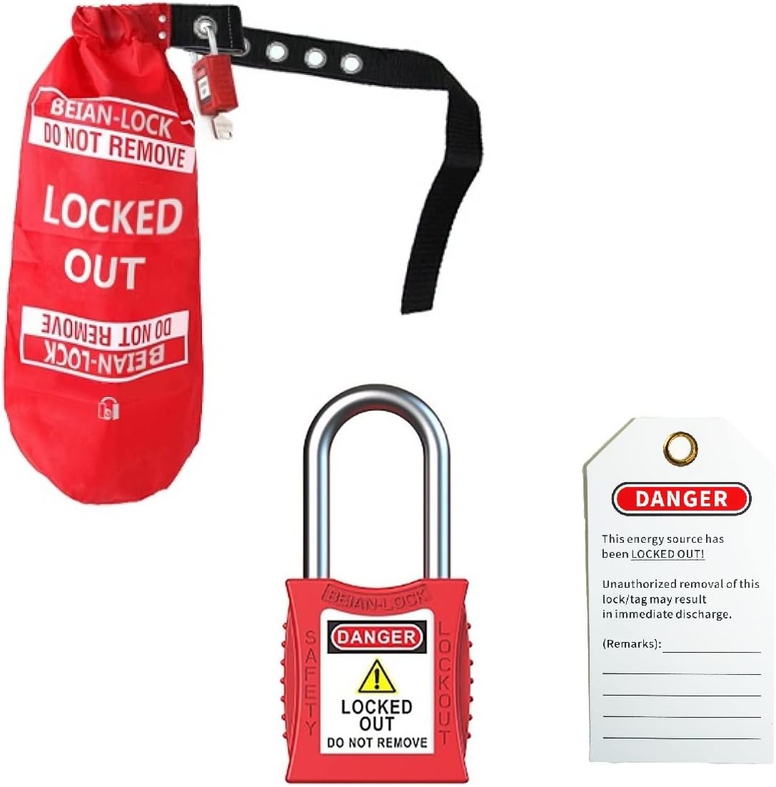 Electric Lockout Plug Crane Controller Lock Set Lockout Tagout Safety Tags Legend