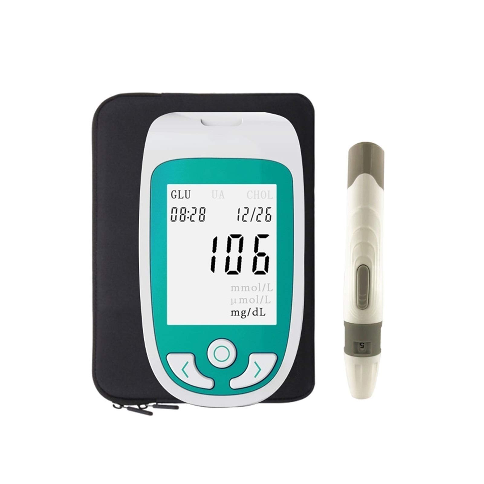 Buy NOLO Blood Glucose Monitor Meter, 3in1 Cholesterol Kit LCD Large Screen Display Uric Blood