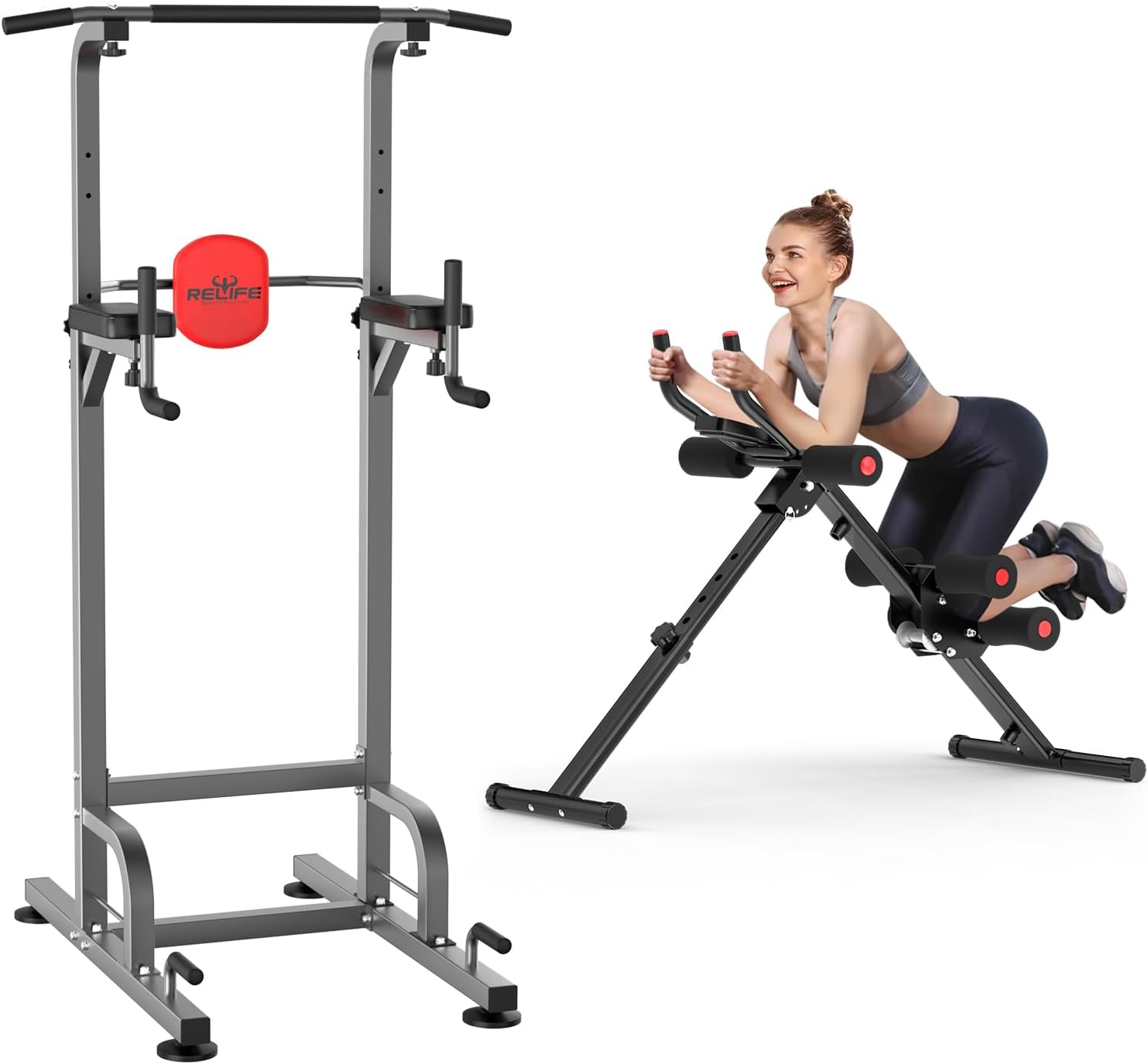 RELIFE Ab Workout Machine Power Tower