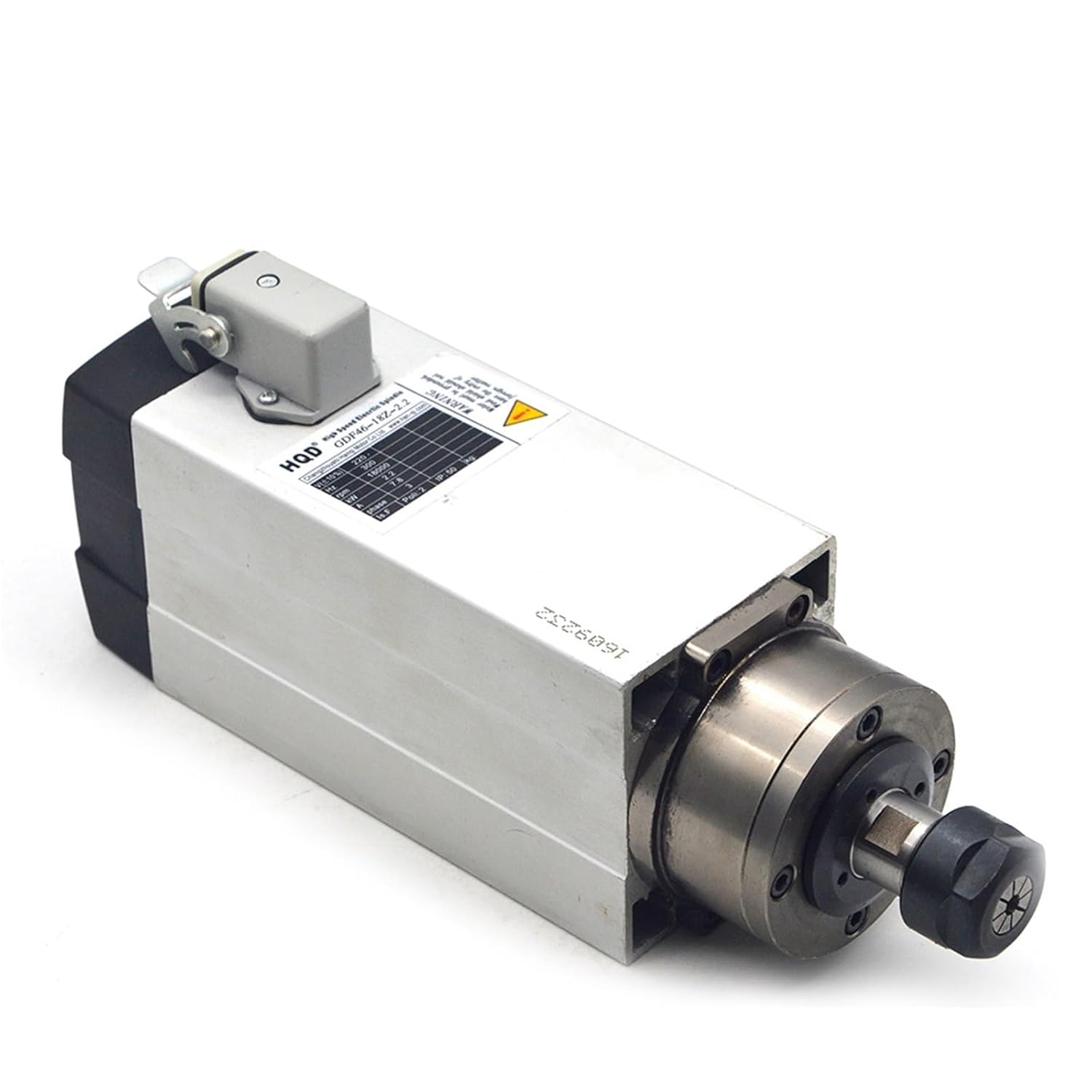 GDF46-18Z-2.2KW 220V 380V ER20 18000RPM 24000rpm Square Air Cooled Spindle Woodworking Engraving Machine Electric Spindle(Without Base,220V)