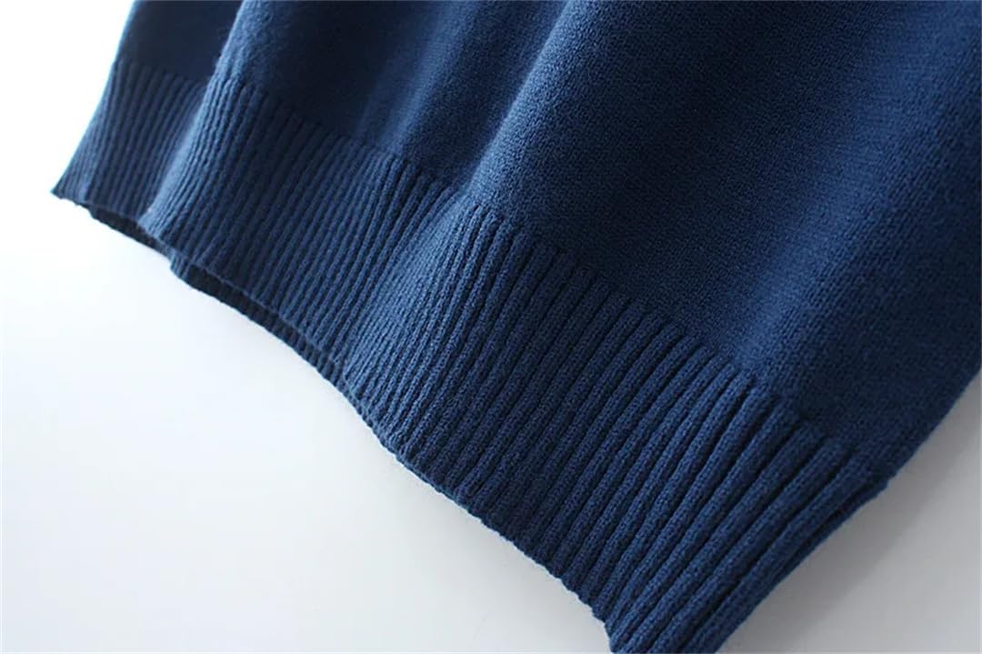 Vsadsau Femmes Grande Taille Pull Gilet Solide Col V Tricot Gilet Gilet Sans Manches Lâche Épais Gilet