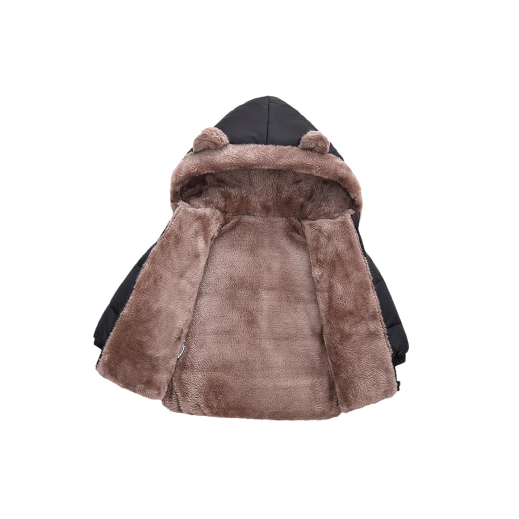 Abrigo de invierno con capucha para niño de 110 cm en color negro 8