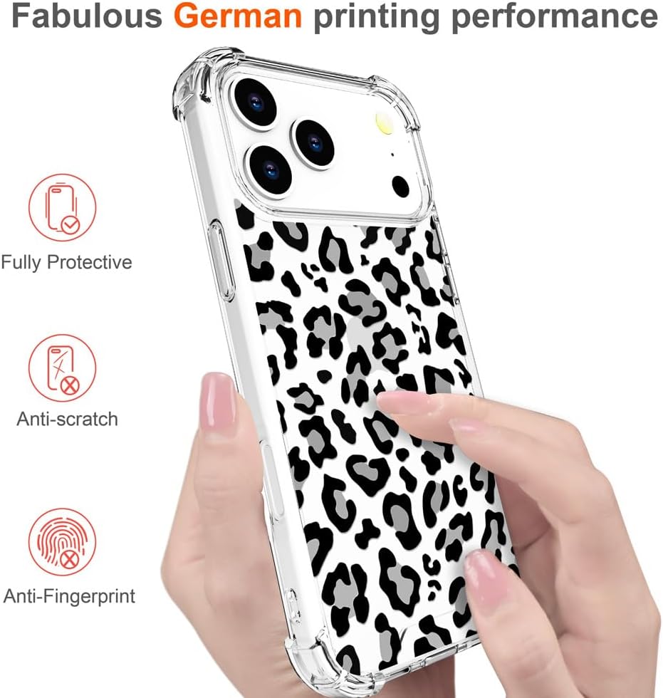 Hungo for iPhone 17 Pro Max / 18 Pro Max Case (Clear Leopard Cheetah) image 5