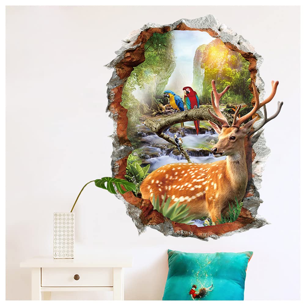 Stickers muraux 3D pour masquer un mur nu et illuminer la chambre à coucher