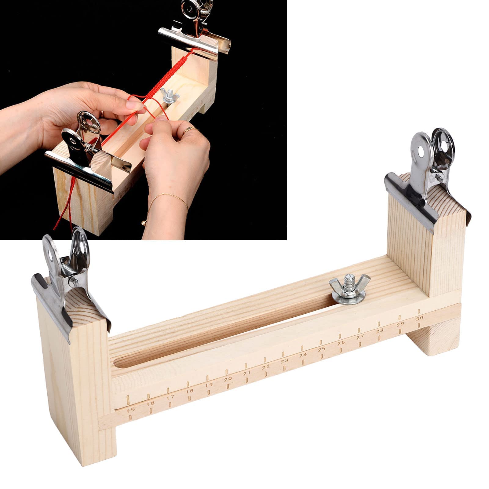 Fabbricante di braccialetti regolabile, Paracord Jig Bracelet Maker U Forma di legno Bracciale Jig Kit fai da te braccialetto maglia Jig