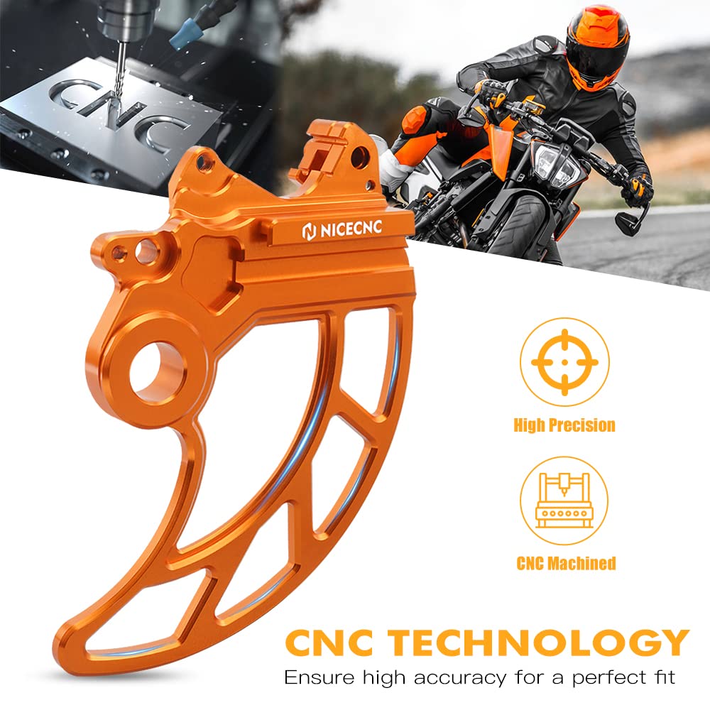 NICECNC Hinterer Bremsscheibenschutz Compatible with 890 Adventure/Adventure R 2021 2022, 790 Adventure/Adventure R 2019 2020 2021 2022, Compatible with Husqvarna Norden 901 2022-2023, Orange