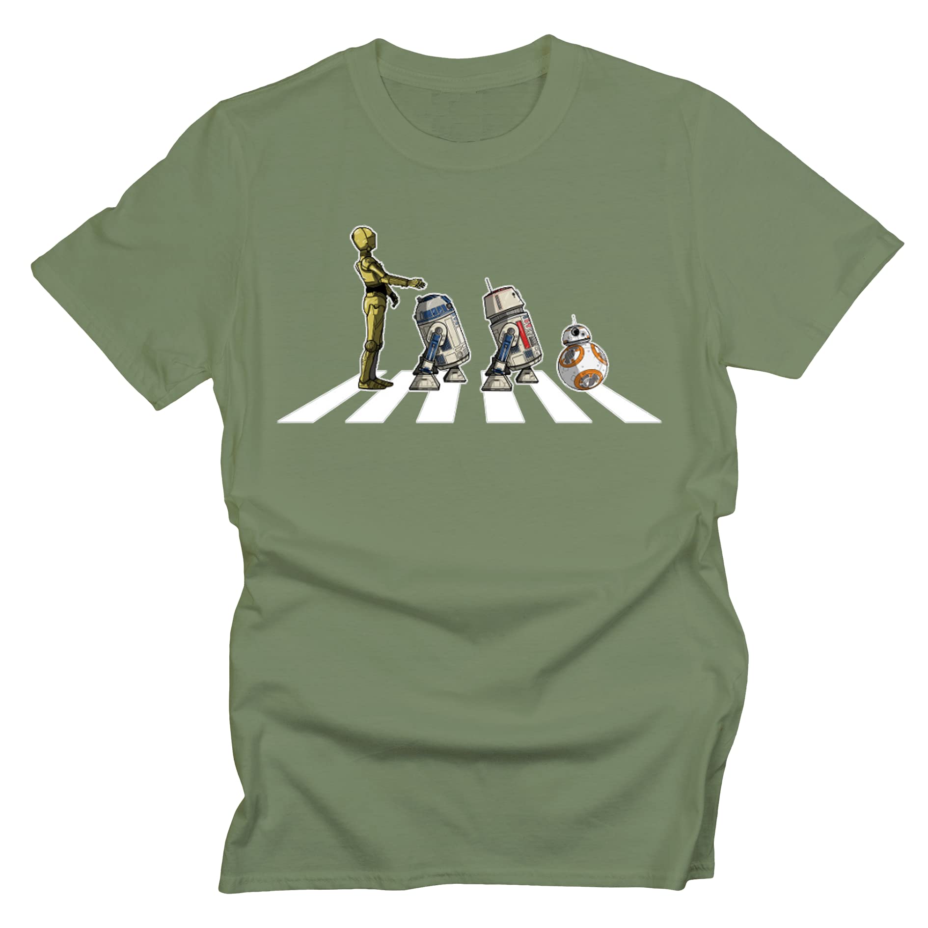 GP-TeesAbbey Road Droids Space Wars Sci Fi Movie Film Inspired Premium Quality Modern Fit T-Shirt Top for Men