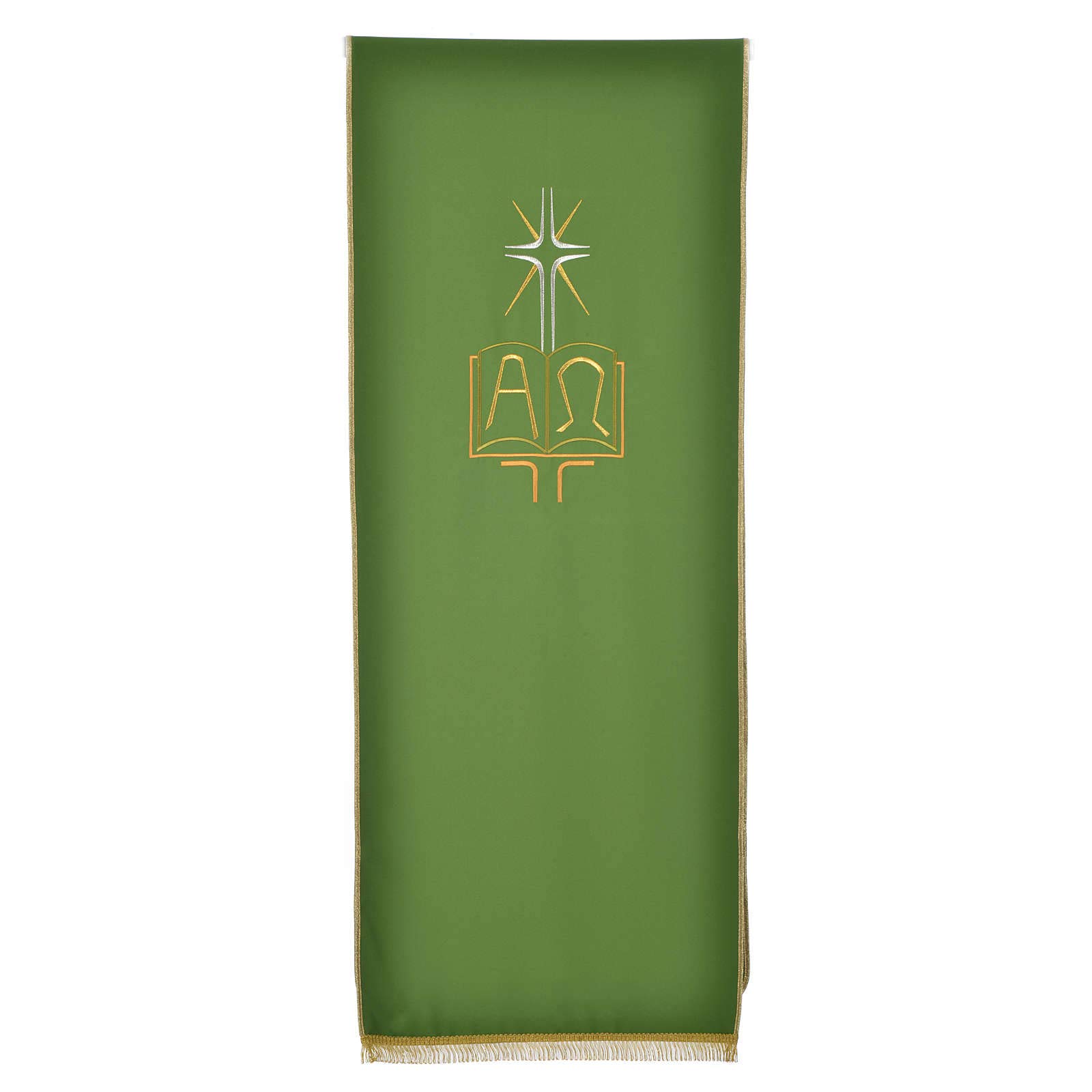 Holyart Coprileggio Poliestere Libro Alfa e Omega, Avorio