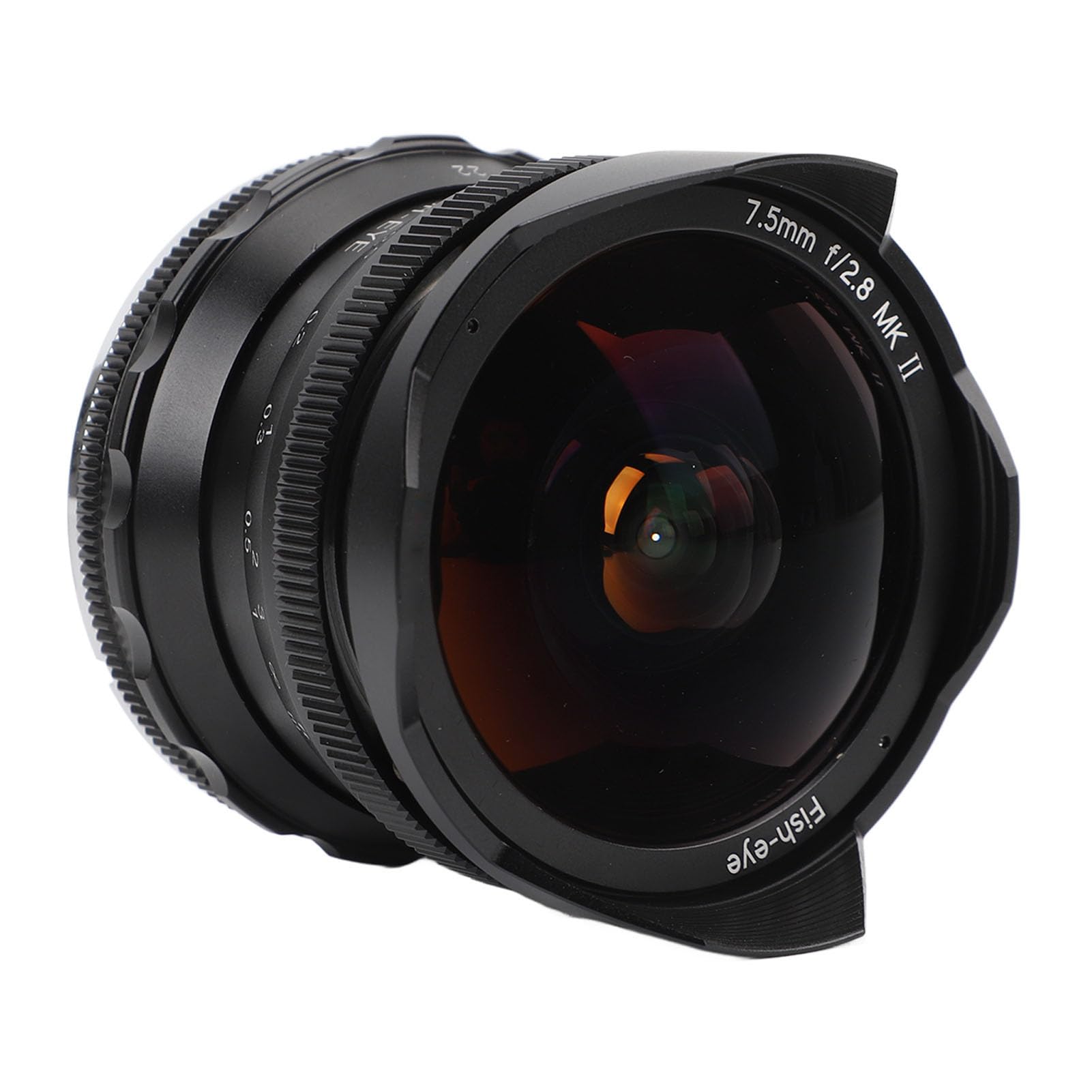Obiettivo Fisheye da 7,5 Mm F2,8 Messa a Fuoco Manuale Grandangolare per Fotocamera Mirrorless con Attacco E, Vista a 180 Gradi Super Grandangolare, Compatibile con A7 A7II A7R